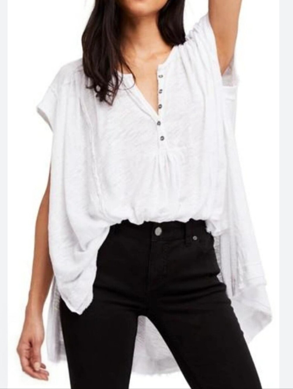 FREE PEOPLE We The Free Aster Henley Top L